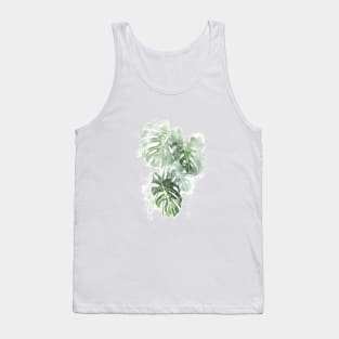 Monstera Plant - Abstract Tropical Art Tank Top